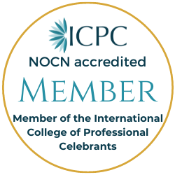 Celebrant Services | A logo of the Member of the International College of Professional Celebrants.